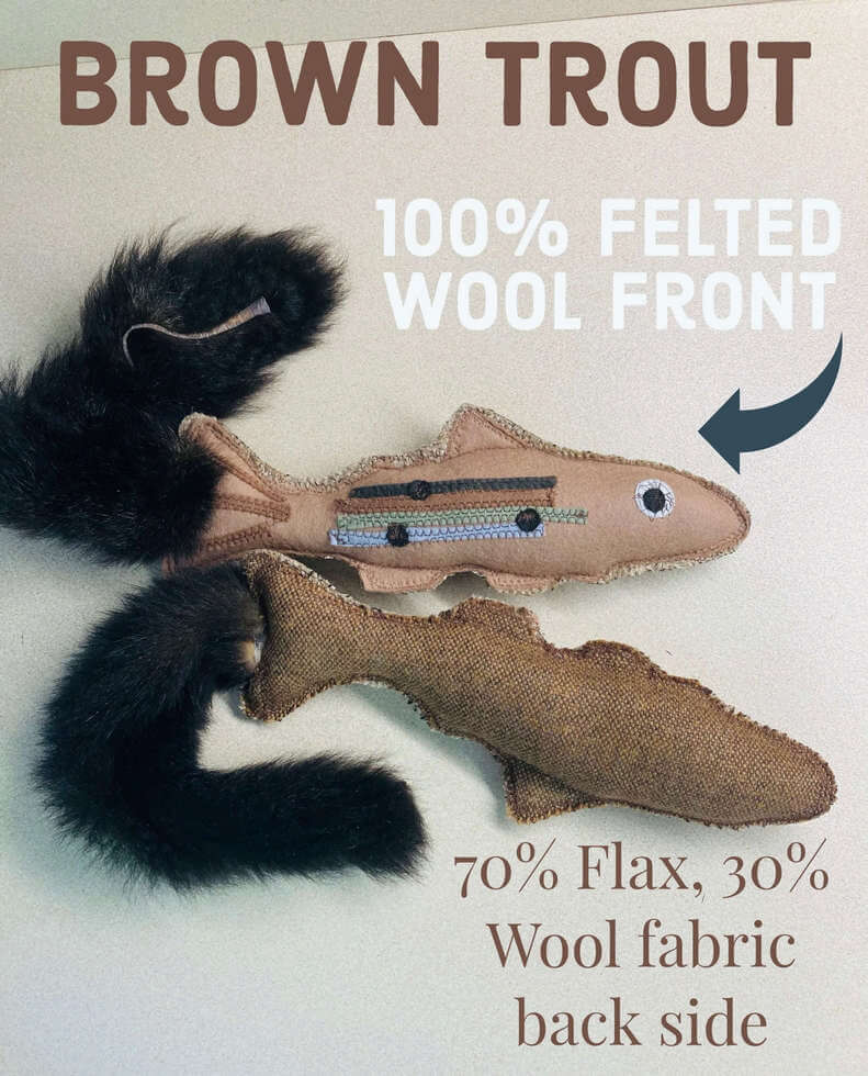 FunDiggityDog Brown Trout Pet Toy